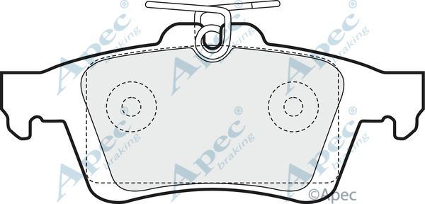 APEC BRAKING Piduriklotsi komplekt,ketaspidur PAD1444